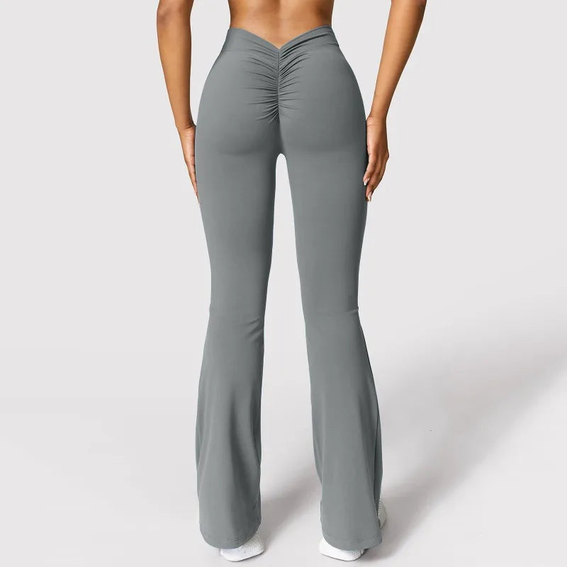V-Back High Waist Push-Up Leggings