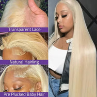 613 Blonde Straight Human Hair Wig