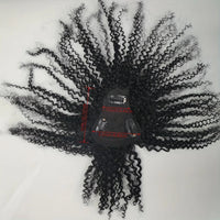 Afro Kinky Curly Hair Topper with Bangs
