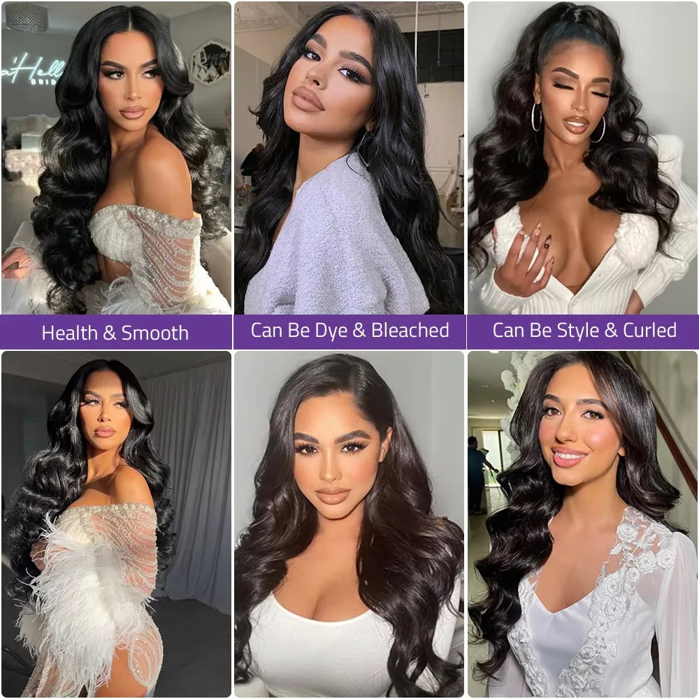 Natural Black Body Wave HD Lace Wig – 13x4 | 13x6 | 7x6 | 360 | 220% Density