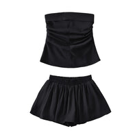 Strapless Tank Top & Mini Skirt Set