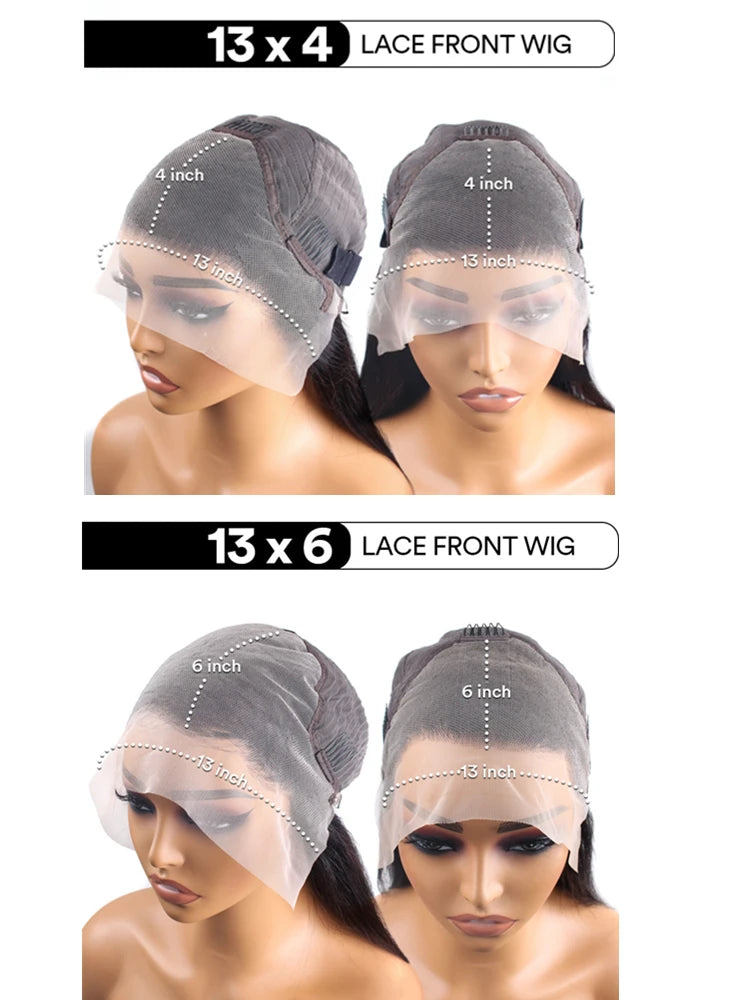 Natural Black Straight HD Lace Wig – 13x4 & 13x6 | 180, 200 & 250 Density