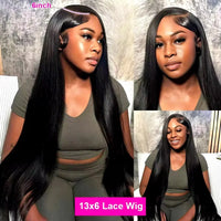 Bone Straight HD Lace Wig – Natural Black | 13x4, 13x6, 7x6 & 360 | 220 Density