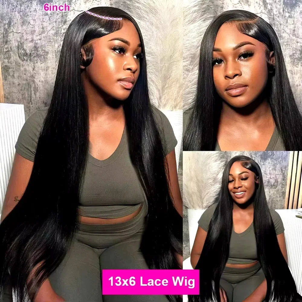 Bone Straight HD Lace Wig – Natural Black | 13x4, 13x6, 7x6 & 360 | 220 Density
