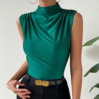 Swinging Neck Sleeveless Slimming Tank Top