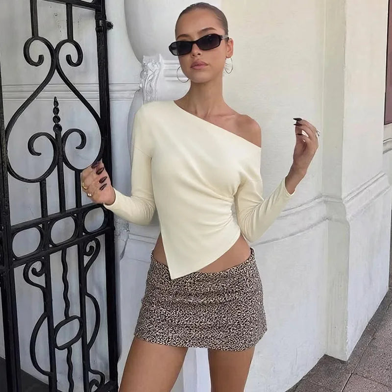 Strapless Pleated Slim Top