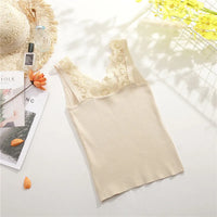 2025 Sexy Basic Lace Camisole Summer Knit Tank Top Women V Neck Camisole Female Camis High Elasticity Top Casual Tank Tops