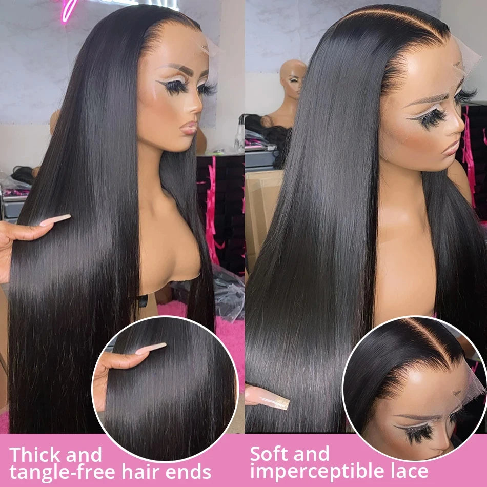 Bone Straight Human Hair Wig – HD Lace