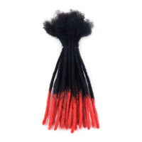Human Hair Dreadlock Extensions – 1B Red