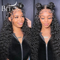 Jet Black Curly 13x6 HD Lace Frontal Wig – Pre Plucked Remy Hair