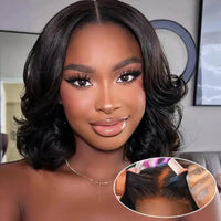 Body Wave Short Bob Wig – HD Lace Frontal & Closure