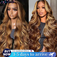 P4/27 Highlight Body Wave HD Lace Frontal Human Hair Wig