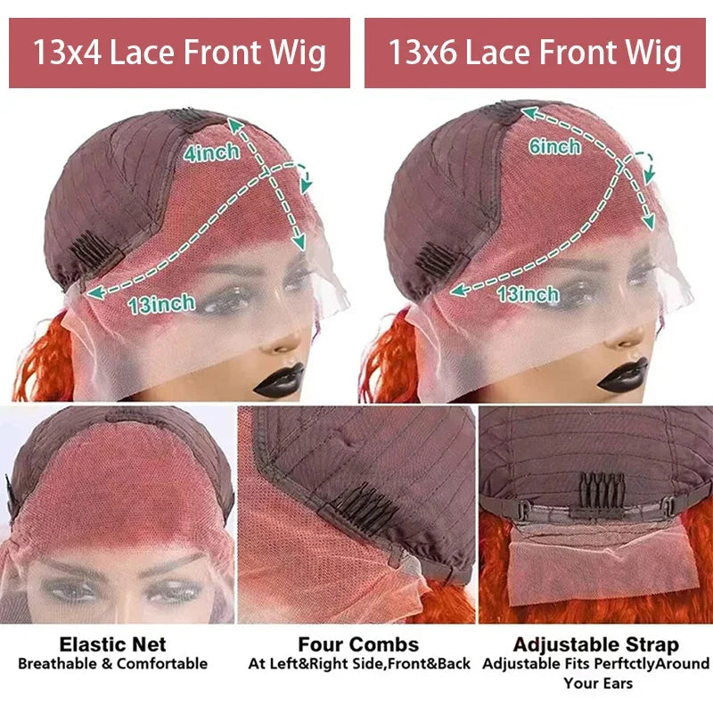 Ginger Deep Wave HD Lace Wig – 13x4 & 13x6 | 200% & 250% Density
