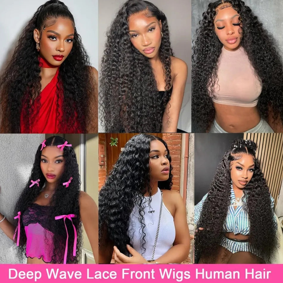 Deep Wave HD Lace Front Wig – 13x4 & 13x6