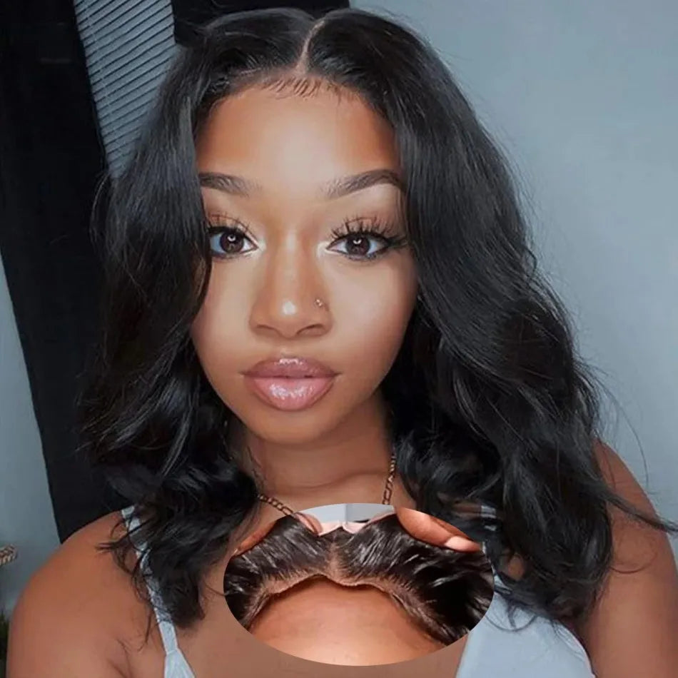 Body Wave Short Bob Wig – HD Lace Frontal & Closure