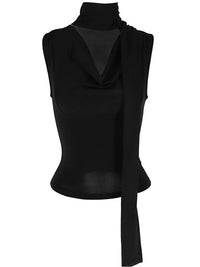 V-Neck Bandage Knit Tank Top
