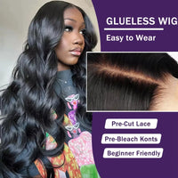 Natural Black Body Wave HD Lace Wig – 5x5 | 13x4 | 13x6 | 150% & 180% Density
