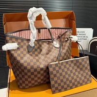 Designer Bag Tote Bag Woman Large Handbags Leather Shopping Purse Women High Quality Luxury Classic Flower Checked Shoulder Bag MM Size Handbags Travel Bag 5A