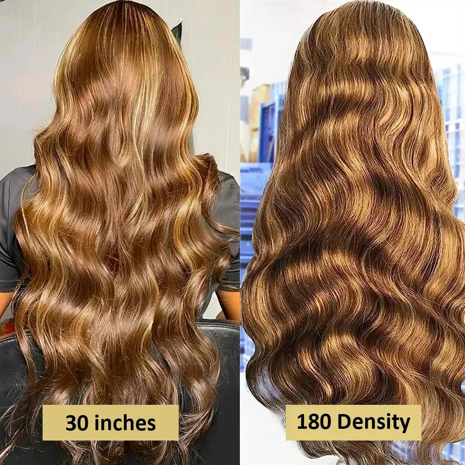 P4/27 Highlight Body Wave HD Lace Frontal Human Hair Wig