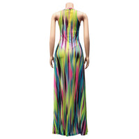 Mesh See-Through Sleeveless Split Dress & Swimsuit 3-Piece Set