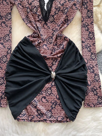 Lace Long Sleeve Bodycon Mini Dress