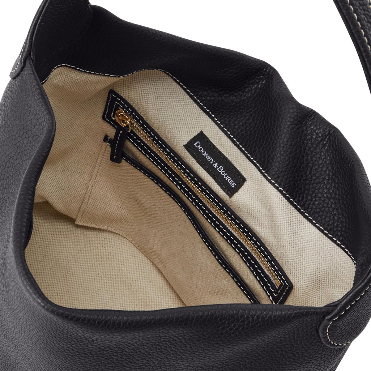 Women'S Small Logo Lock Sac Shoulder Bag in Pebble Grain Leather, with Signature Closure