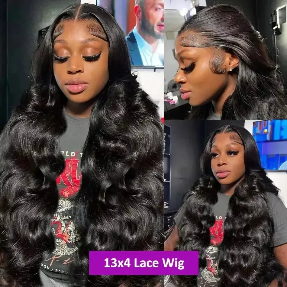 Natural Black Body Wave HD Lace Wig – 13x4 | 13x6 | 7x6 | 360 | 220% Density