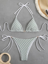 Sexy Micro Bikini 2025 Women Chain Swimsuit Female Swimwear Thong Bikinis Sets Brazilian Bathing Suit Beach Wear Lace Up Biquini