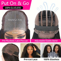 Deep Wave Glueless HD Lace Wig – 4x4 & 5x5 Closure