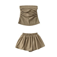 Strapless Tank Top & Mini Skirt Set