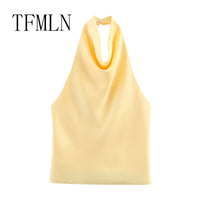 Backless Halter Neck Waistcoat Top