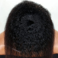 Kinky Straight Hair Topper with Bangs