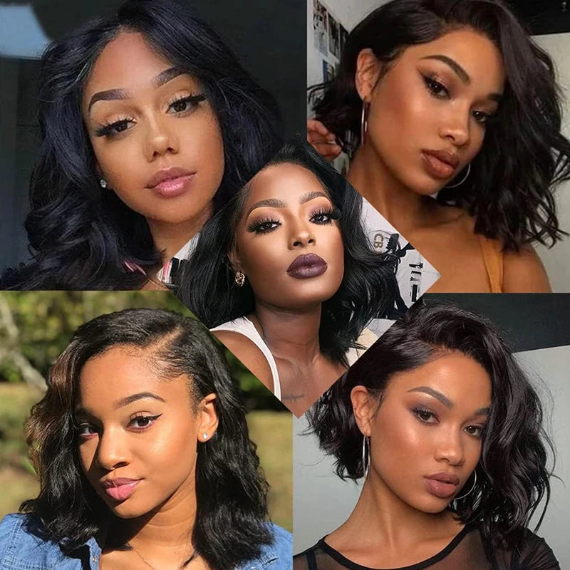 Body Wave Bob Wig – Natural Black 13x4 & 13x6 | Short Lengths