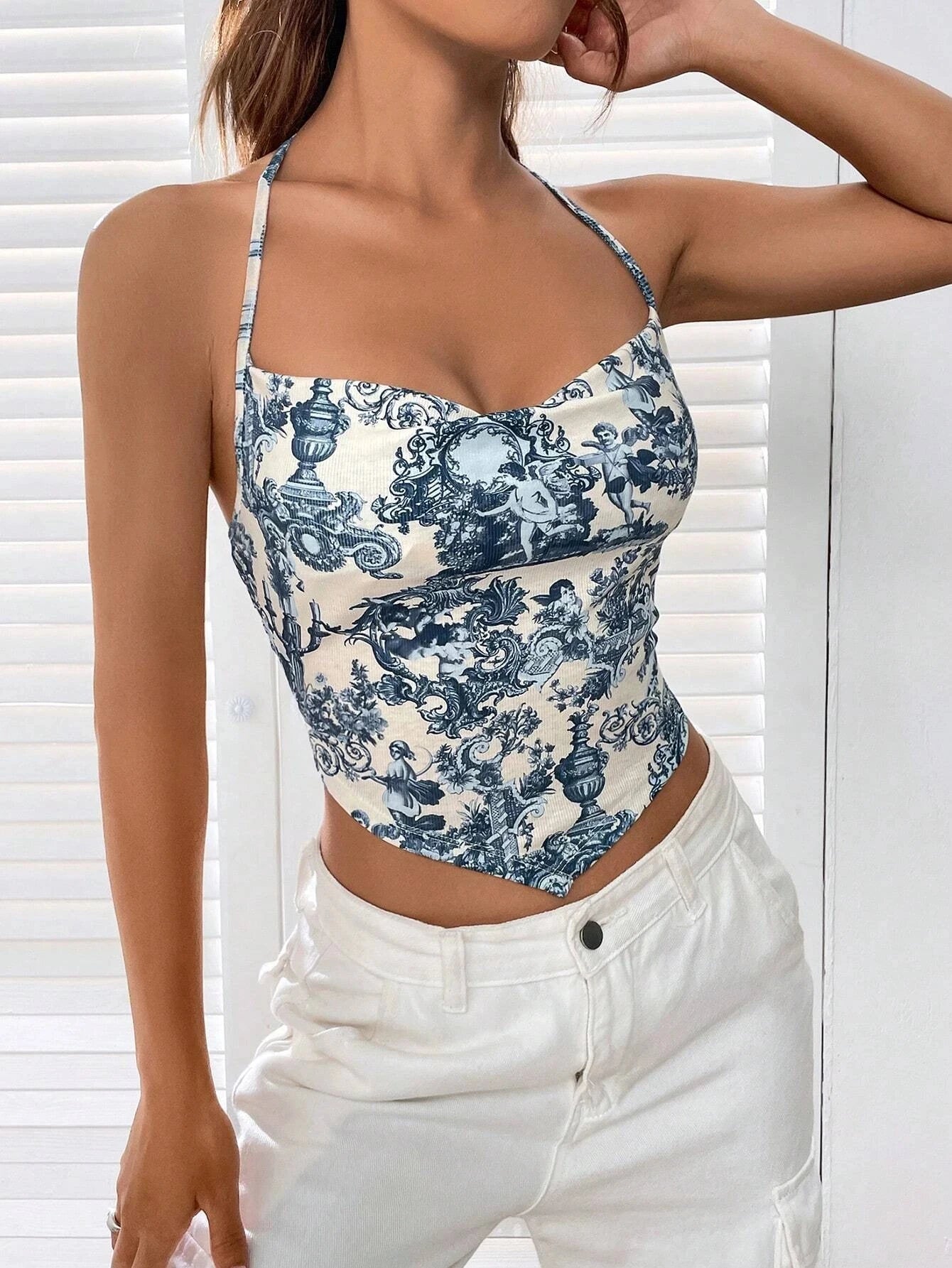 Sleeveless Slim Camisole Crop Top