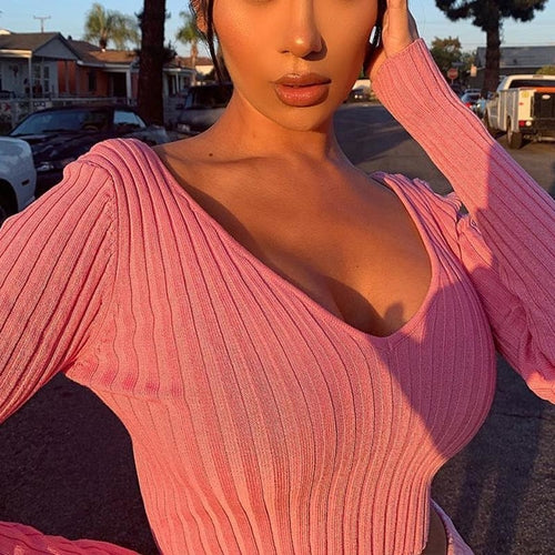 Black V-Neck Off Shoulder Crop Top
