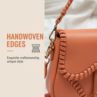 Small Saddle Shoulder Bag for Women Crossbody Satchel Clutch Purse Genuine Leather for Casual Looks