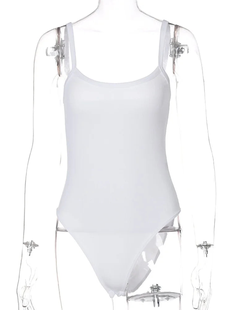 Sheer Strap Bodycon Bodysuit