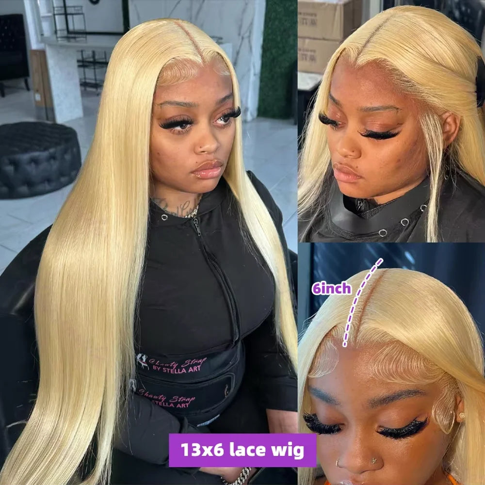 613 Blonde Straight Human Hair Wig