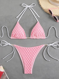 Sexy Micro Bikini 2025 Women Chain Swimsuit Female Swimwear Thong Bikinis Sets Brazilian Bathing Suit Beach Wear Lace Up Biquini