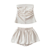 Strapless Tank Top & Mini Skirt Set
