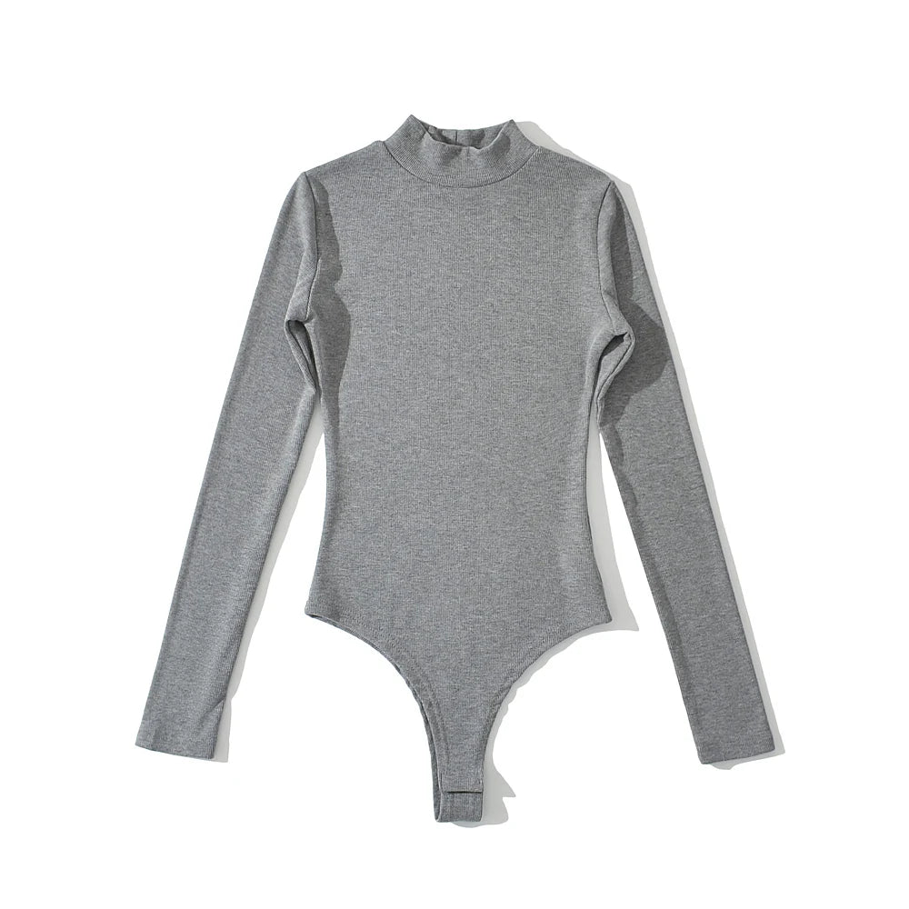 Ribbed Long Sleeve Fleece-Lined Bodysuit