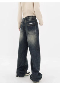 Harajuku Y2K Loose Jeans Women'S Streetwear Retro Fashion High Waisted Pants High Street Loose Wide Leg Denim Pants Women