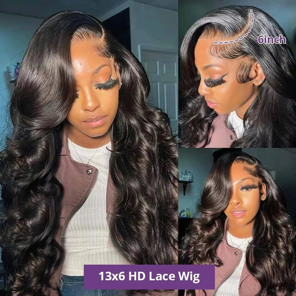 Body Wave HD Lace Wig – Natural Black 13x4 & 13x6