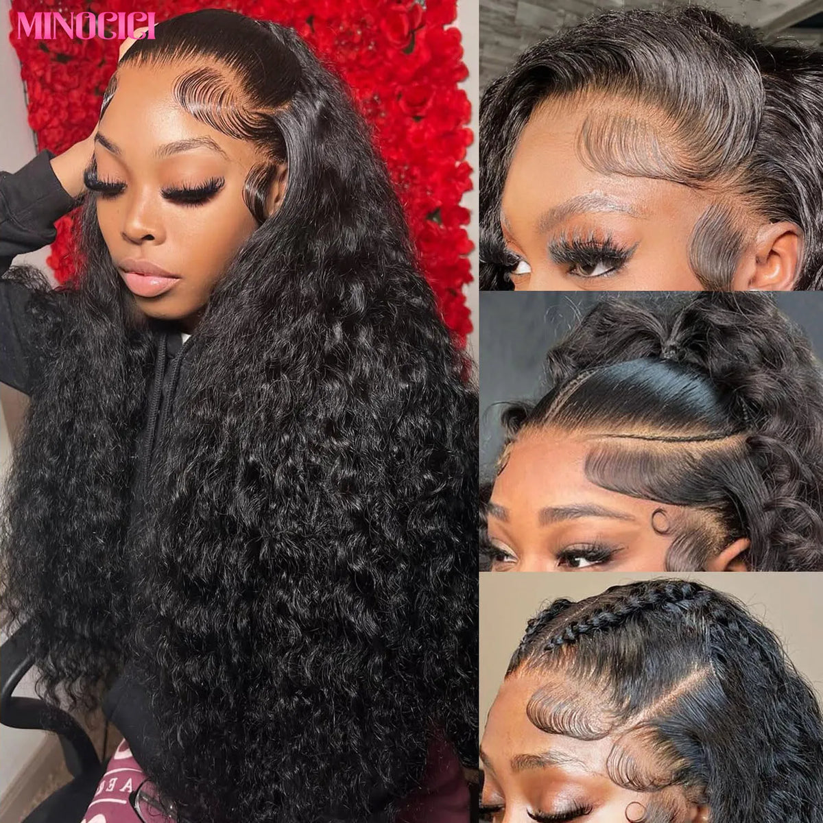 Natural Black Body Wave 360 HD Lace Wig – 13x4 & 13x6 | 200% & 250% Density