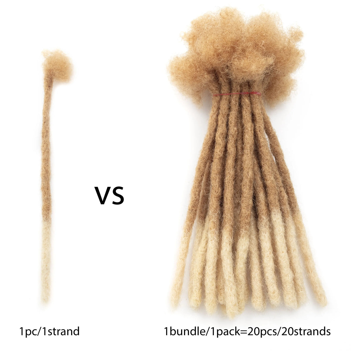 Human Hair Dreadlock Extensions – 27/613 Blonde