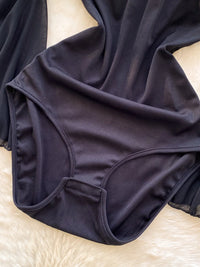 Mesh Flare Sleeve Hollow-Out Bodysuit