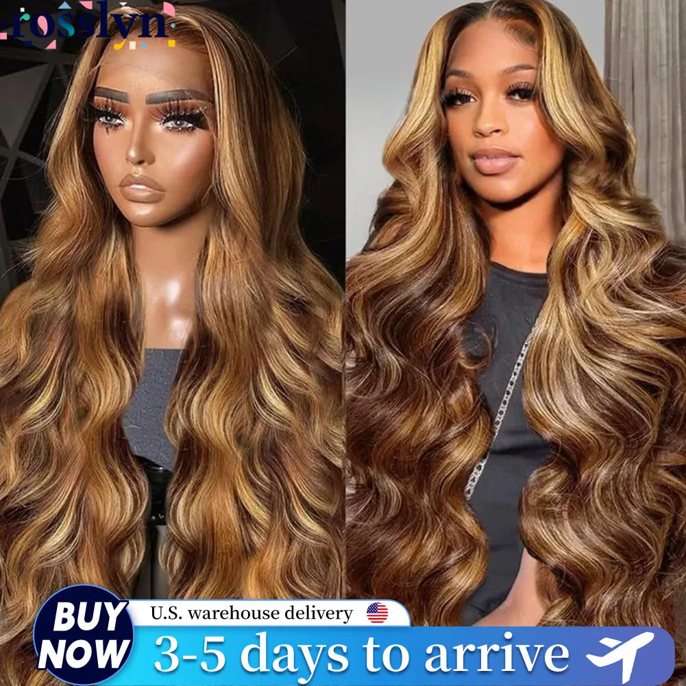 P4/27 Highlight Body Wave HD Lace Frontal Human Hair Wig