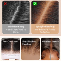 Yaki Straight Glueless Wig – 7x5 HD Lace with Feathered Layers