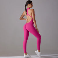 Backless Scrunch Sporty Jumpsuit