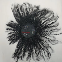 Afro Kinky Curly Hair Topper with Bangs